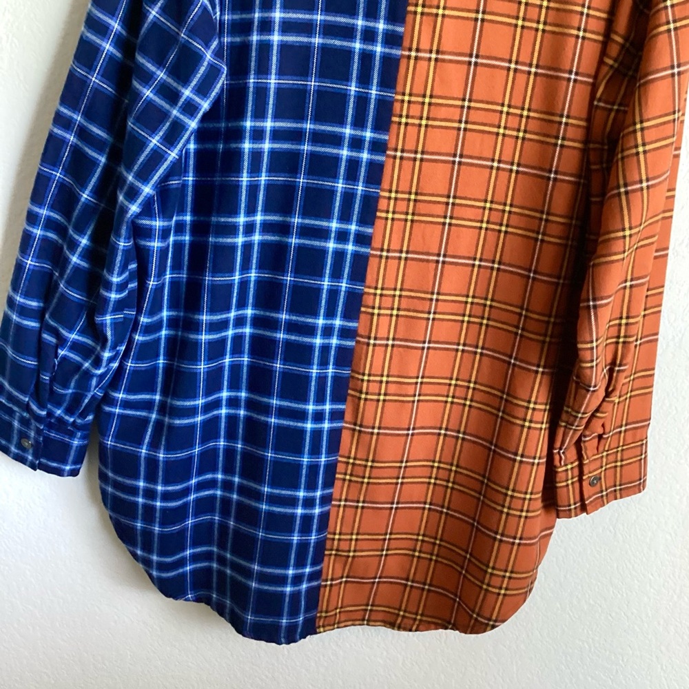 \Peace Love World\ Two-Tone Plaid Button Down - Picture 13 of 16